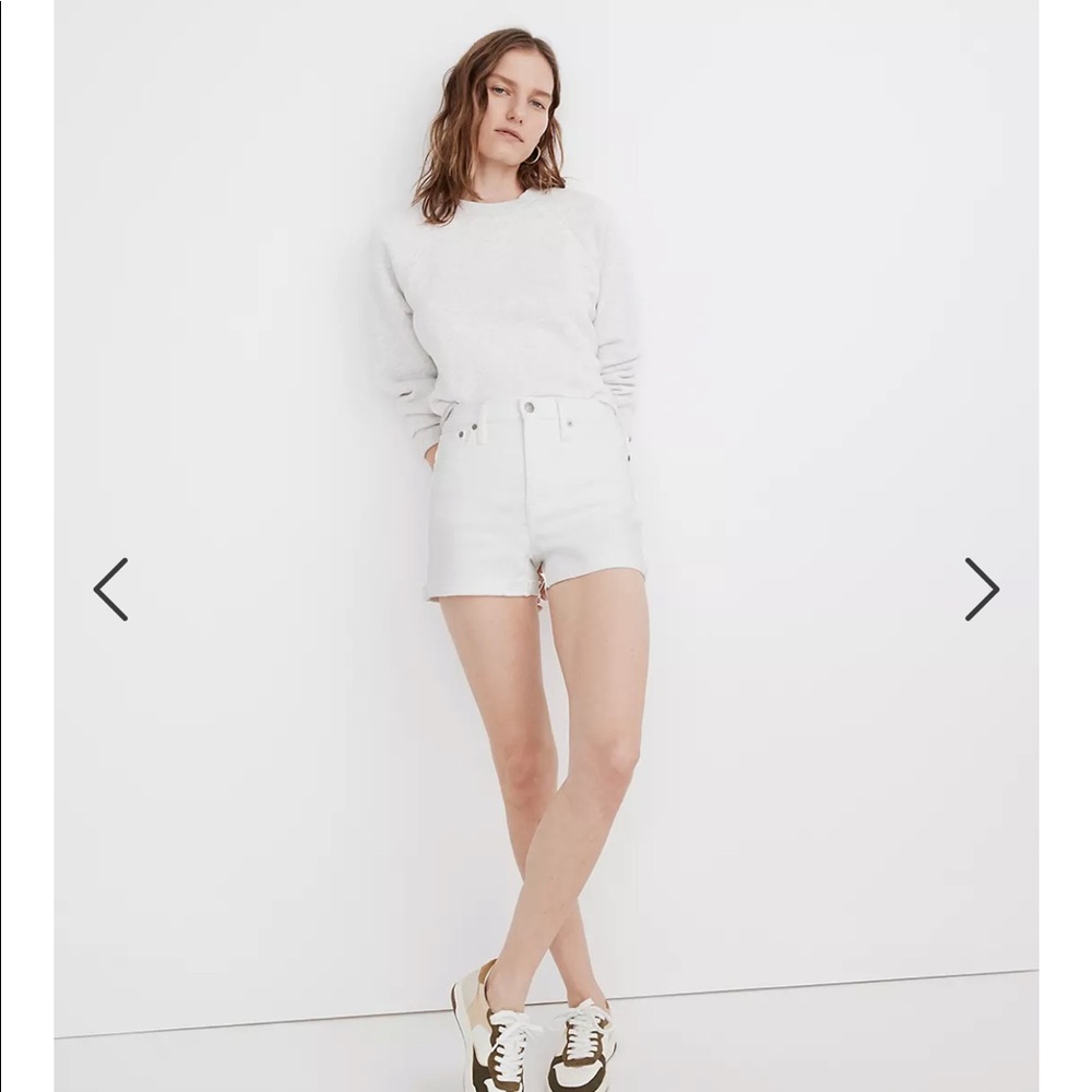 Madewell High Rise Denim Short, 28, white